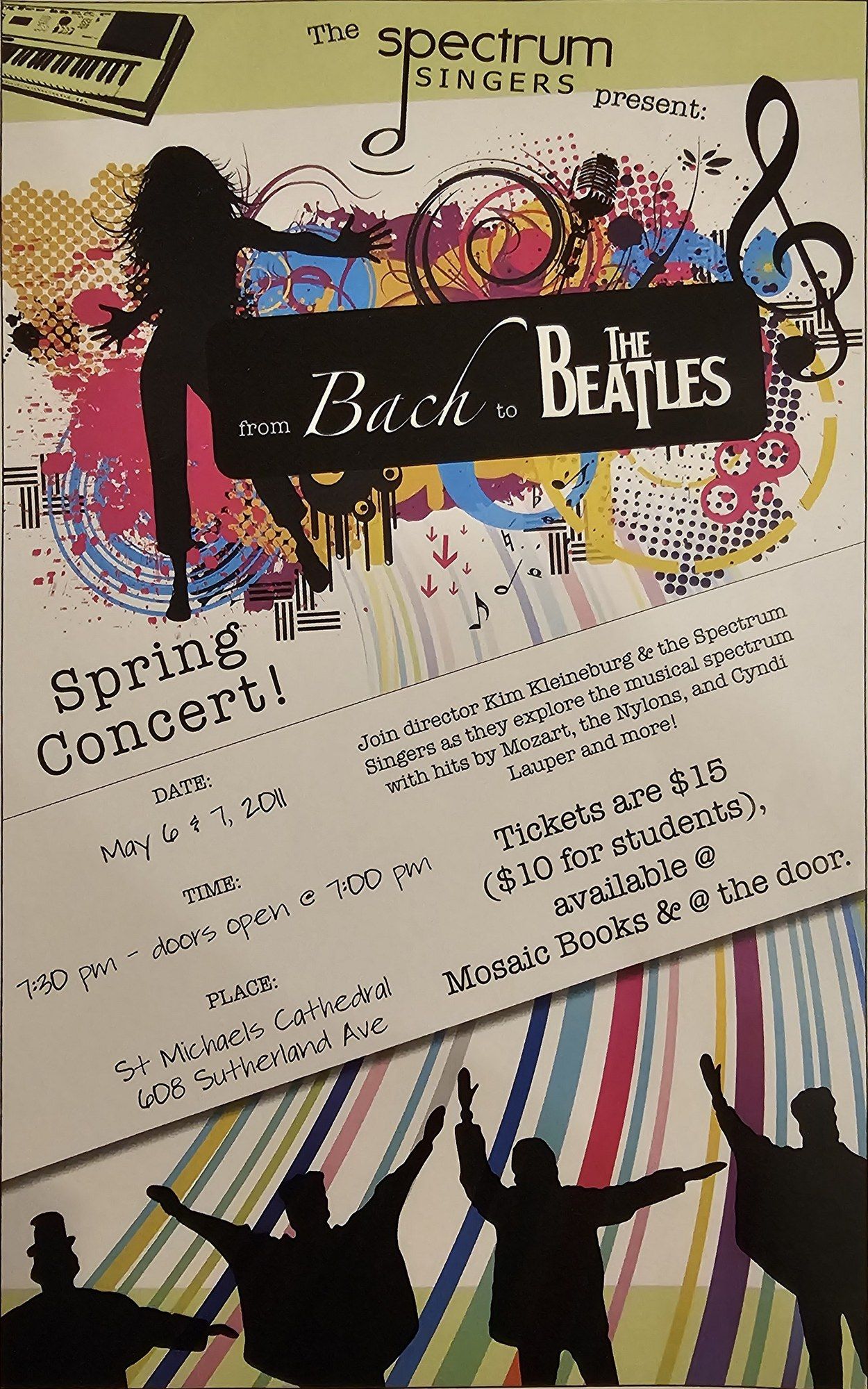 Concert poster for From Bach to The Beatles, listing dates, venue and ticket prices.