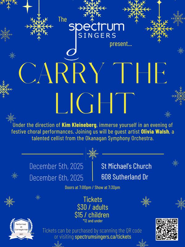 Concert poster for Carry the Light