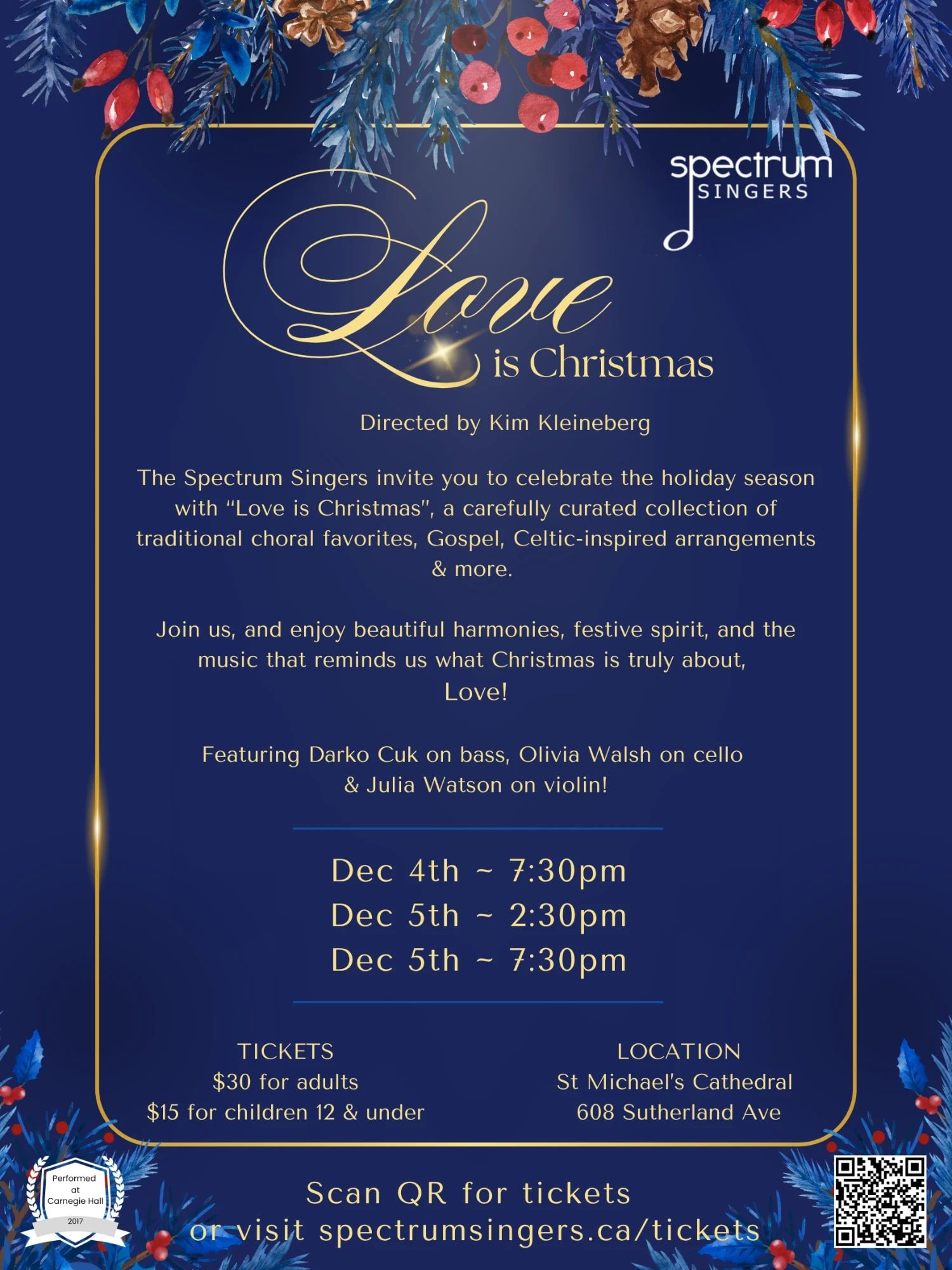 Concert poster for Love is Christmas